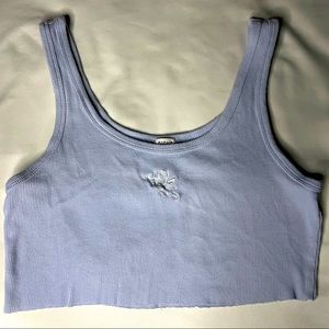Garage: Baby Blue Angel Crop Tank Top